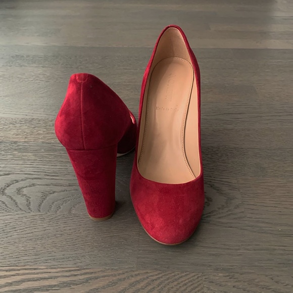 J.Crew | "Etta" Red Block Heel Pumps - Picture 3 of 8